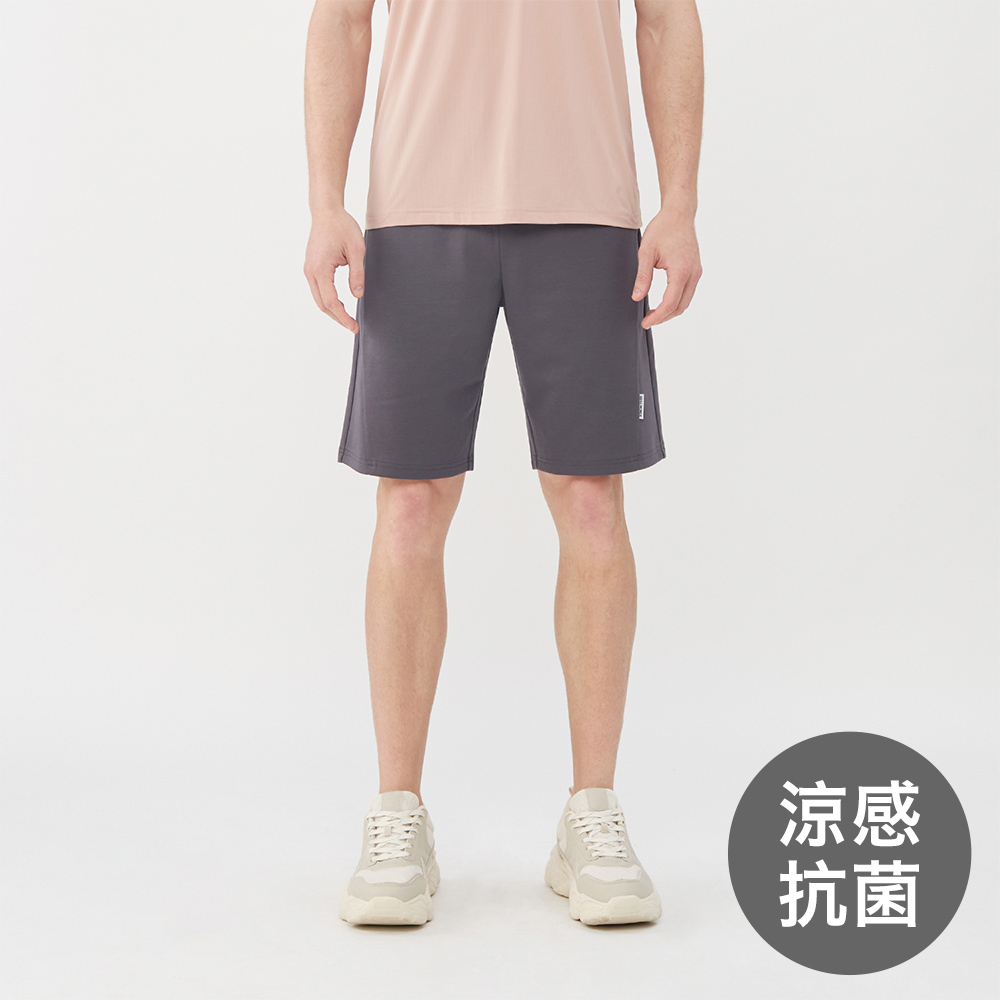 GIORDANO 男裝涼感抗菌休閒短褲-65 潛望鏡藍色