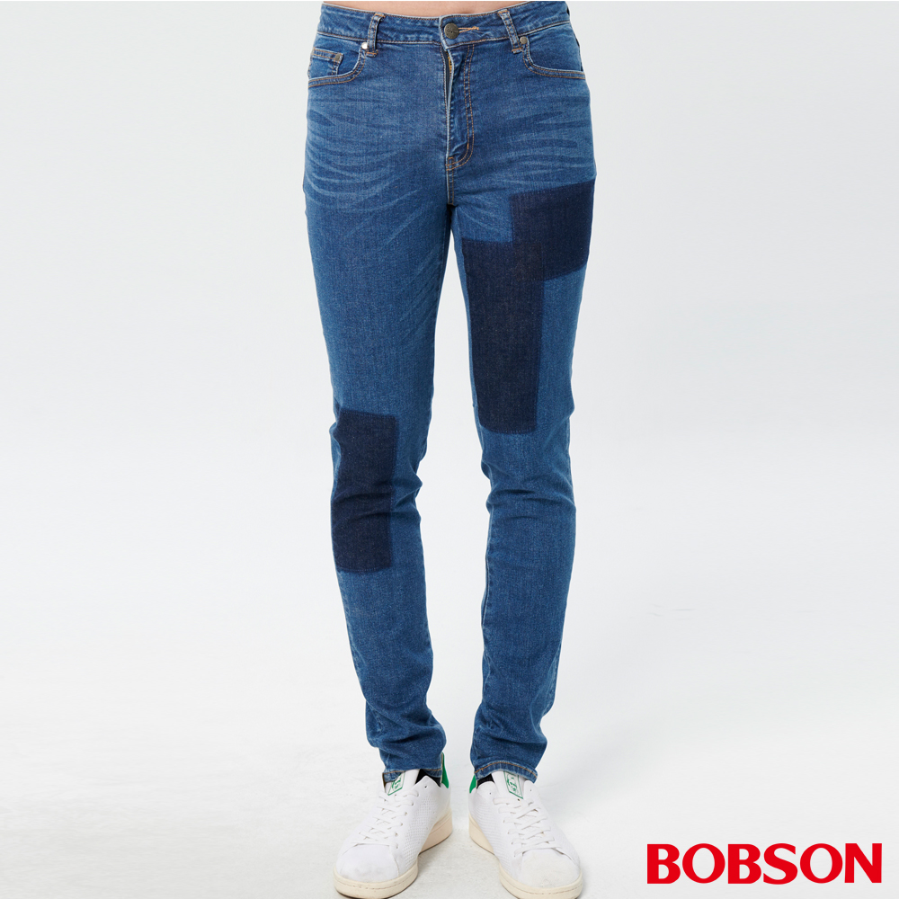 BOBSON 男款有機綿高腰窄管褲(1843-53)
