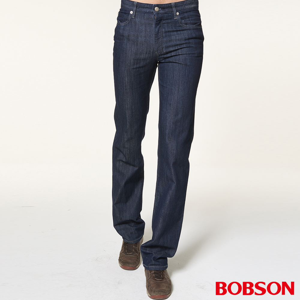 【BOBSON】男款低腰伸縮直筒褲(1722-52)