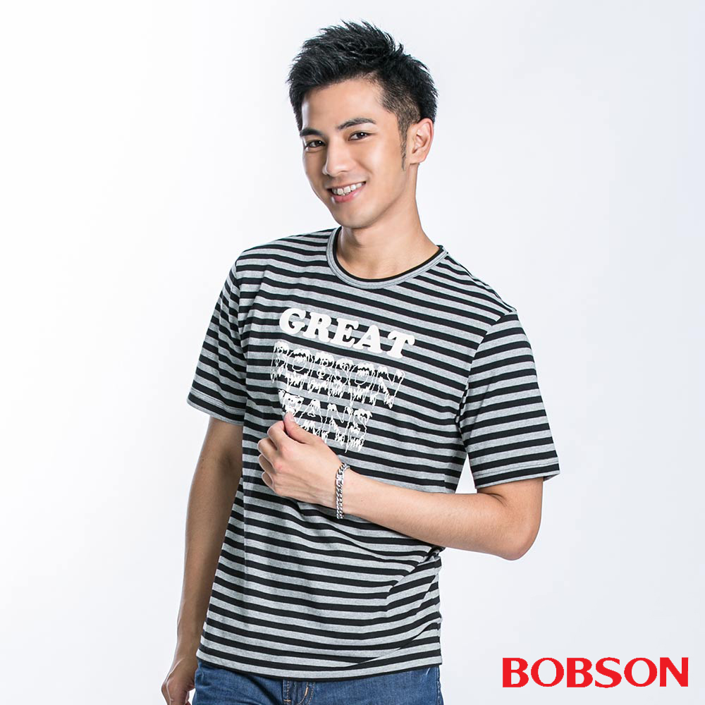 【BOBSON】男款短袖印圖T恤(22050-88)