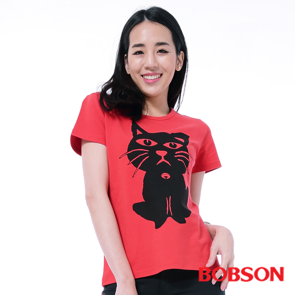 【BOBSON】女款短袖印圖T恤(24127-26)