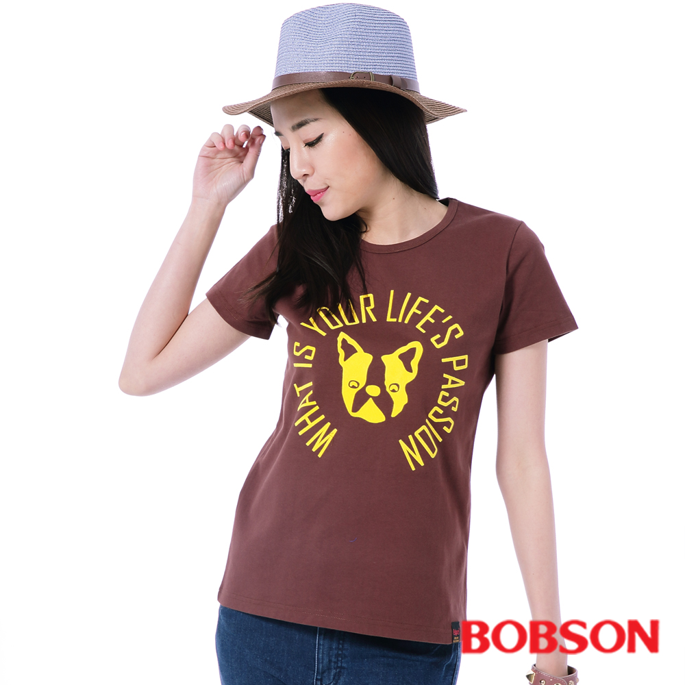 【BOBSON】女款短袖印圖T恤(26141-76)
