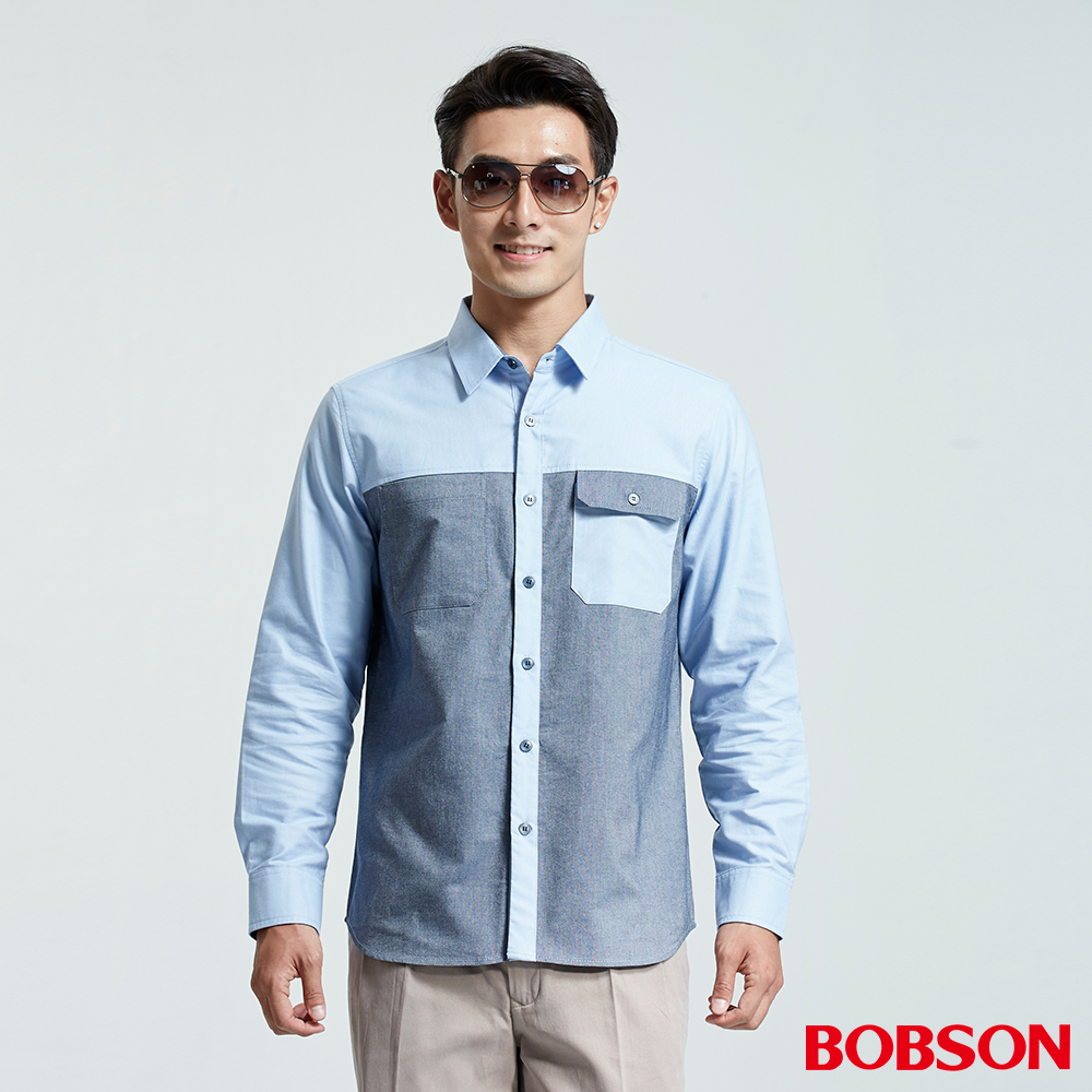 【BOBSON】男款拼色襯衫(36001-53)