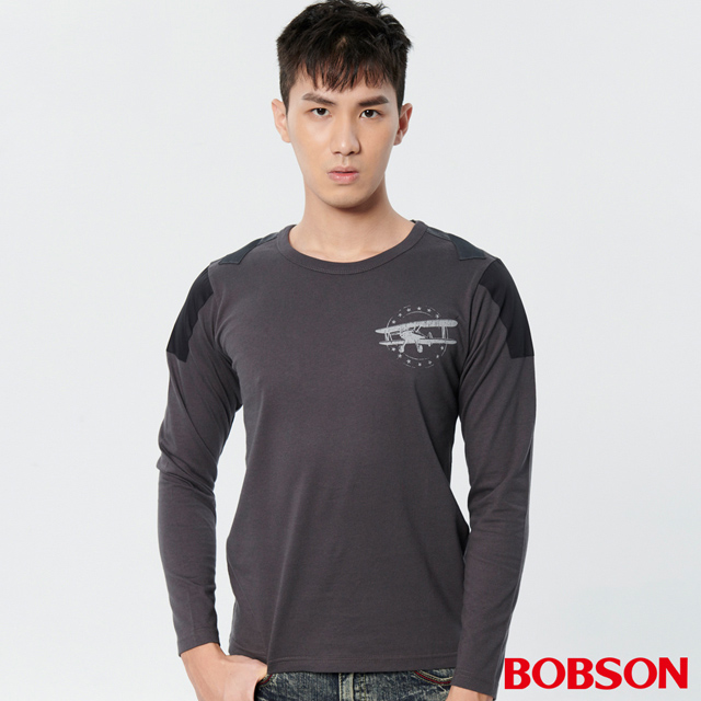 BOBSON 男款印圖上衣 (37011-87)
