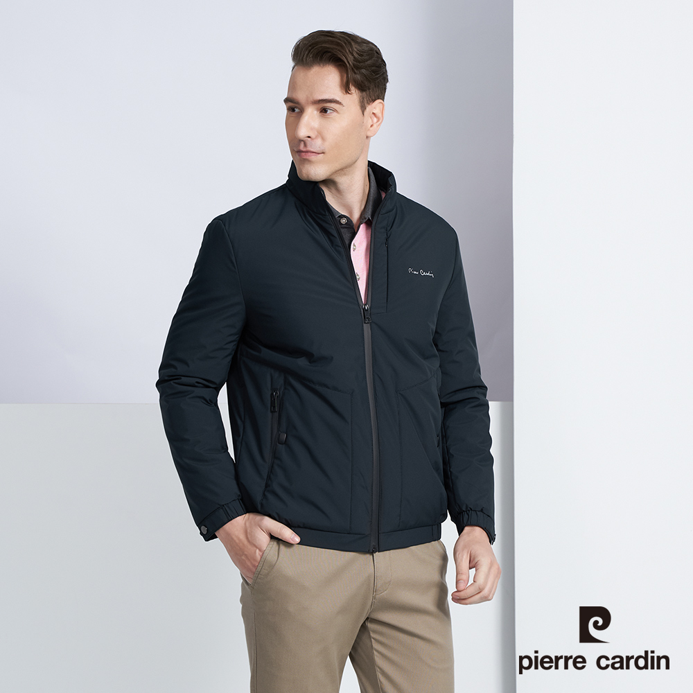 【pierre cardin 皮爾卡登】男款 素色保暖鋪棉外套-深灰色(5225764-98)