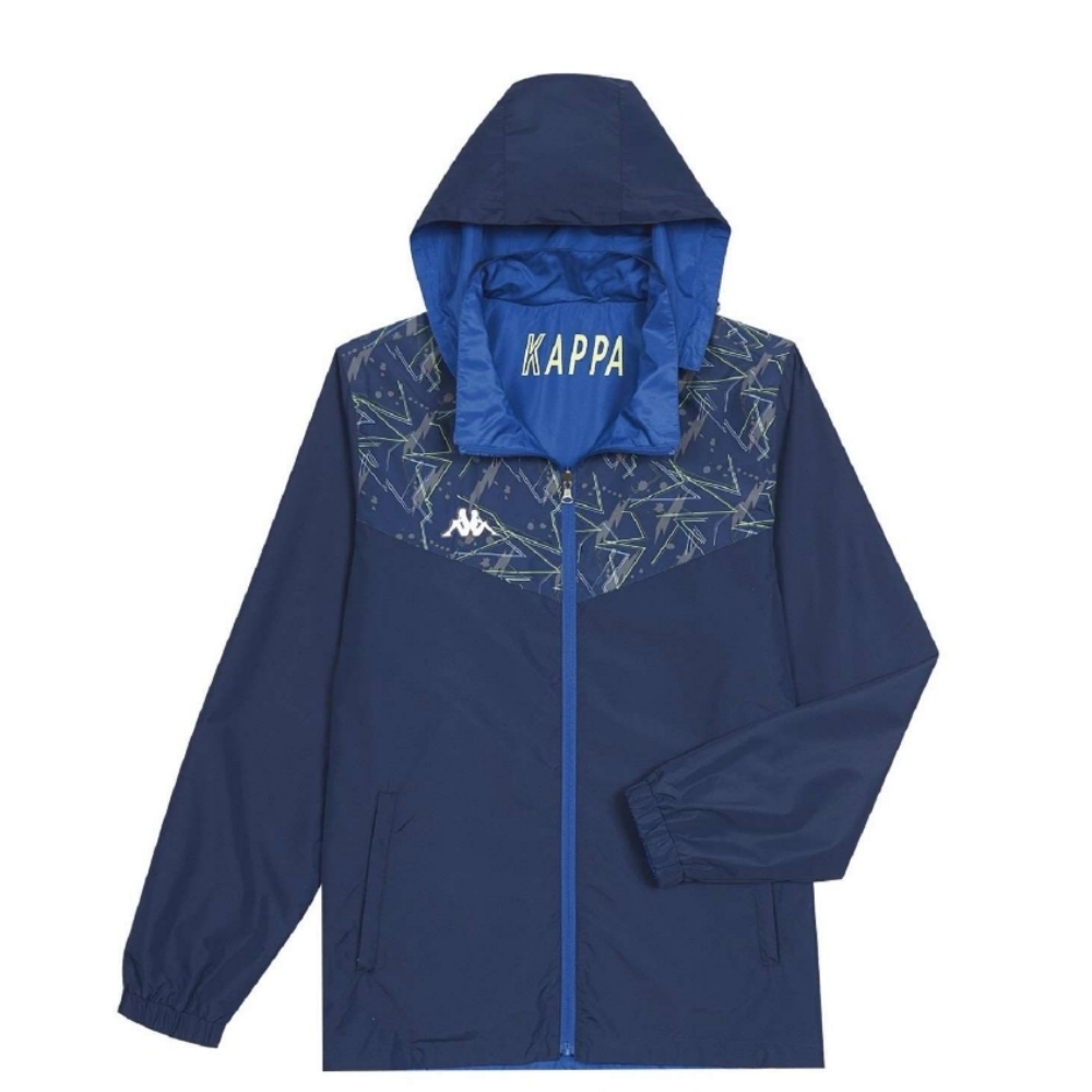 KAPPA義大利 時尚中性單層風衣外套-雙面穿 丈青 經典藍 321E4GWB29