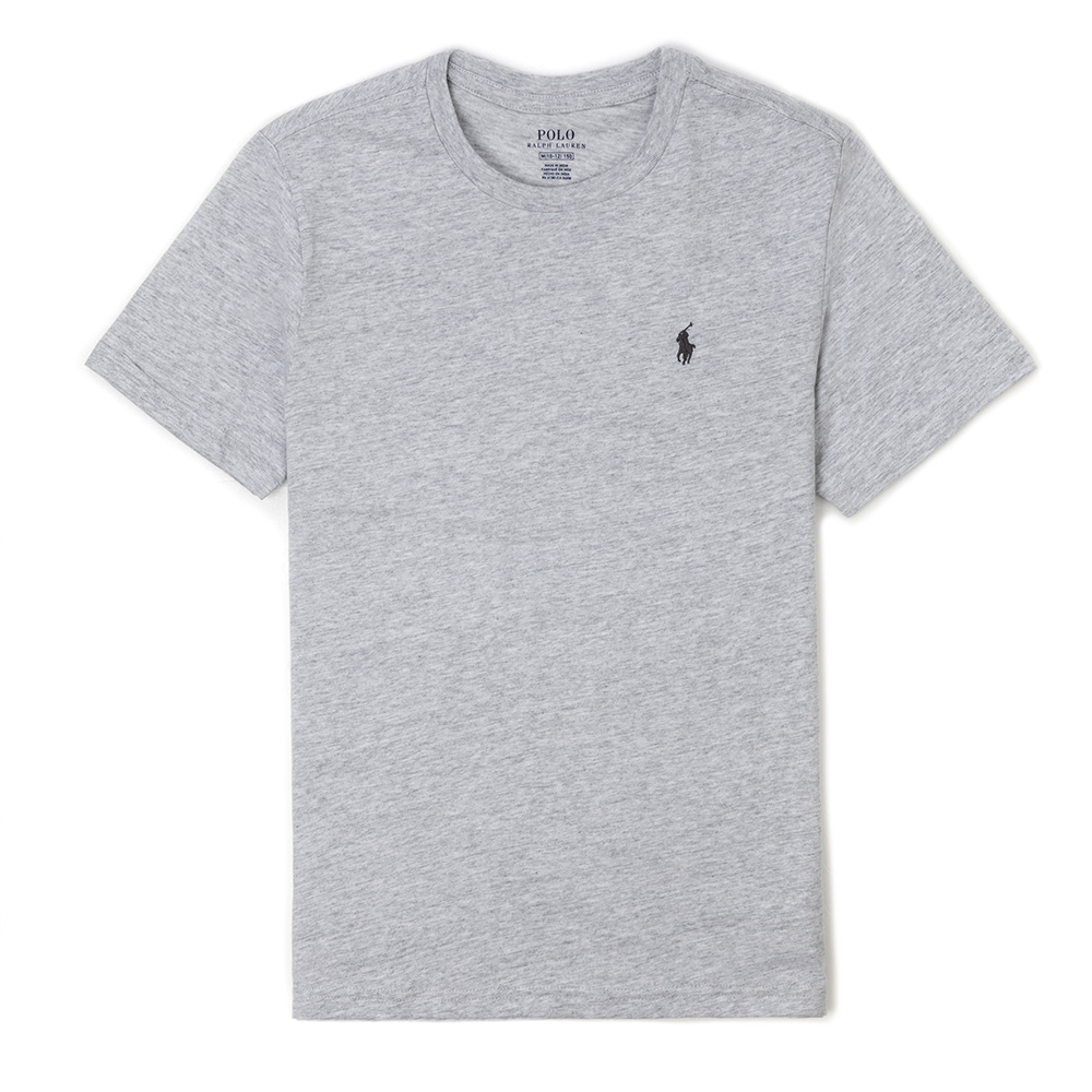 Polo Ralph Lauren RL 熱銷圓領小馬素面短袖T恤(青年款)-灰色