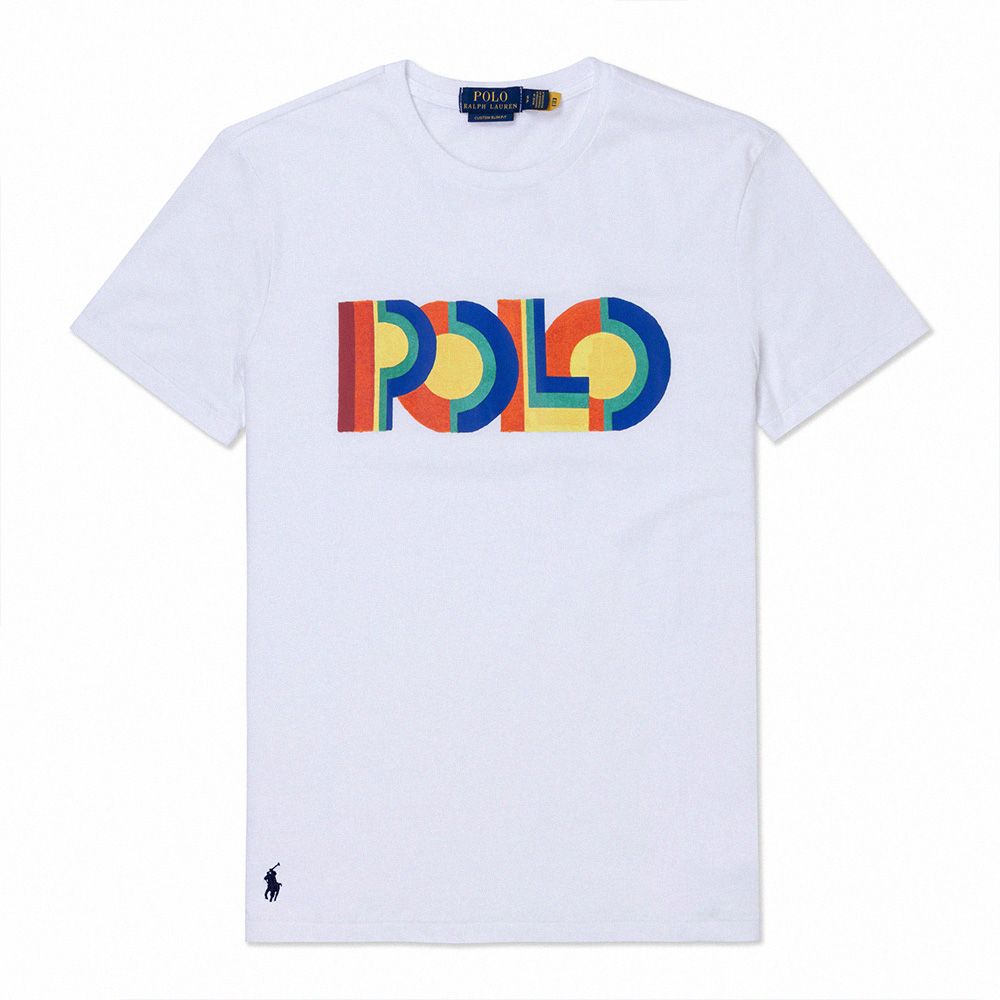 Polo Ralph Lauren RL 熱銷印刷文字圖案短袖T恤-白色