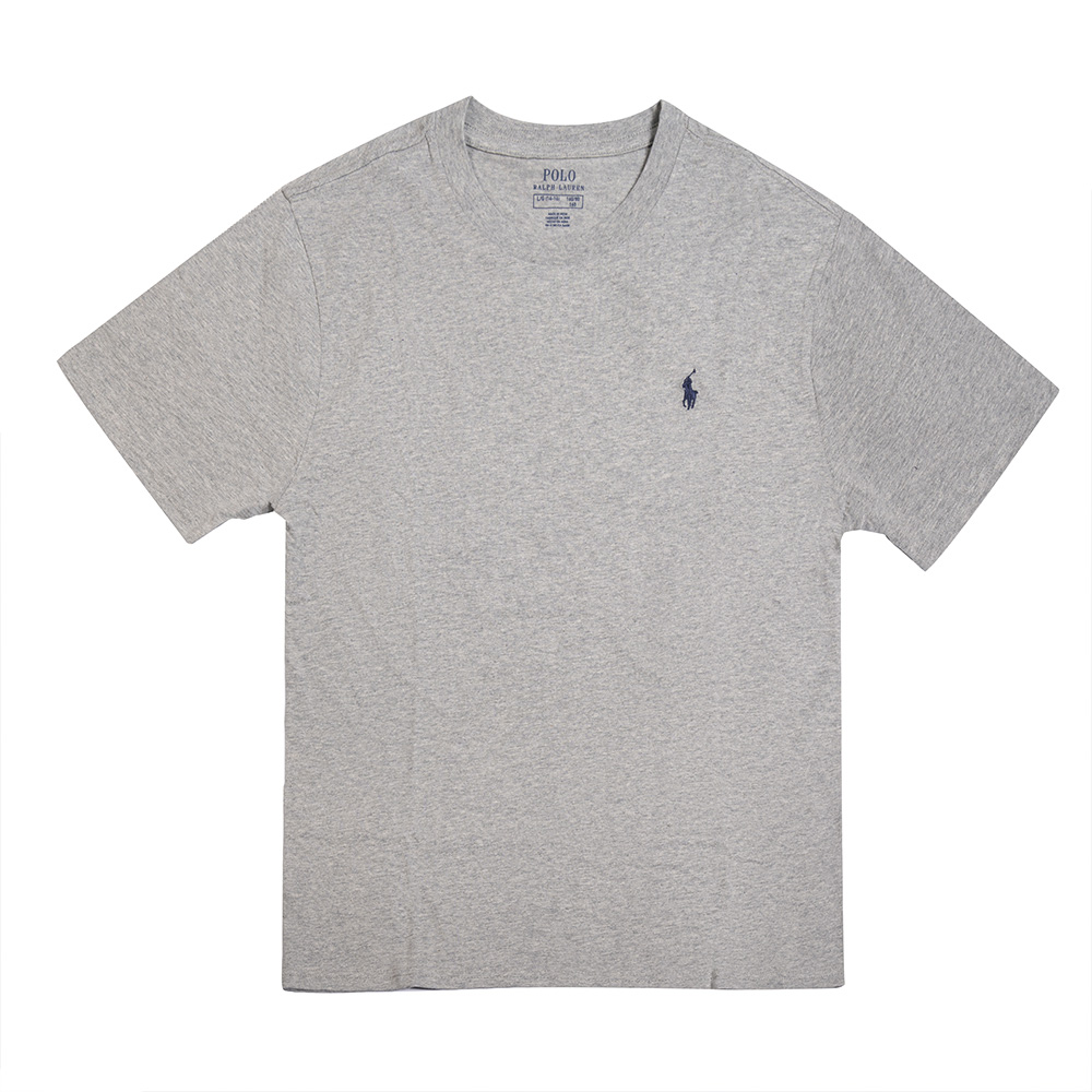 Polo Ralph Lauren RL 熱銷刺繡小馬素面短袖T恤(青年款)-灰色