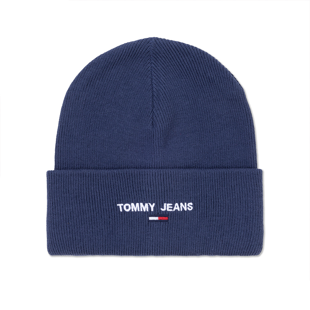 TOMMY 熱銷刺繡文字Logo毛帽-灰藍色