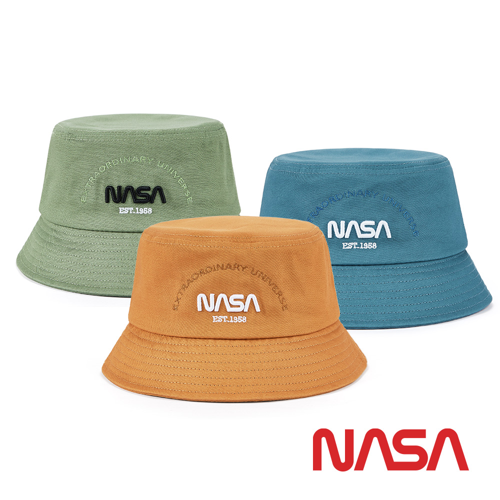 【NASA SPACE】簡約拱形LOGO漁夫帽 (多款) NA30007