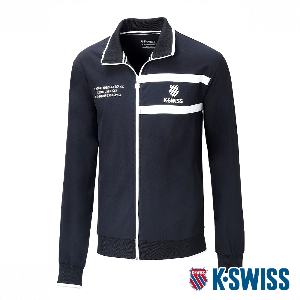 K-SWISS PF Woven Jacket吸排運動外套-男-黑