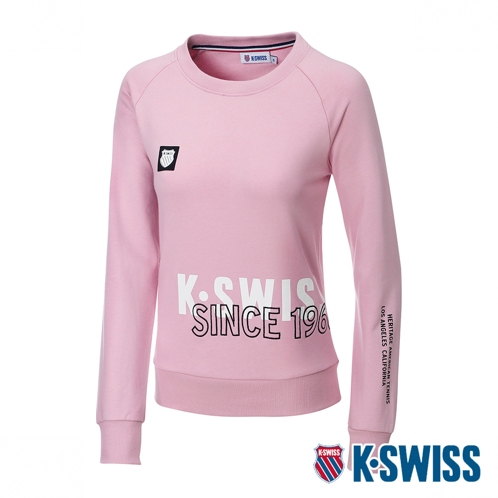 K-SWISS Modern Sweatshirt圓領長袖上衣-女-粉紅