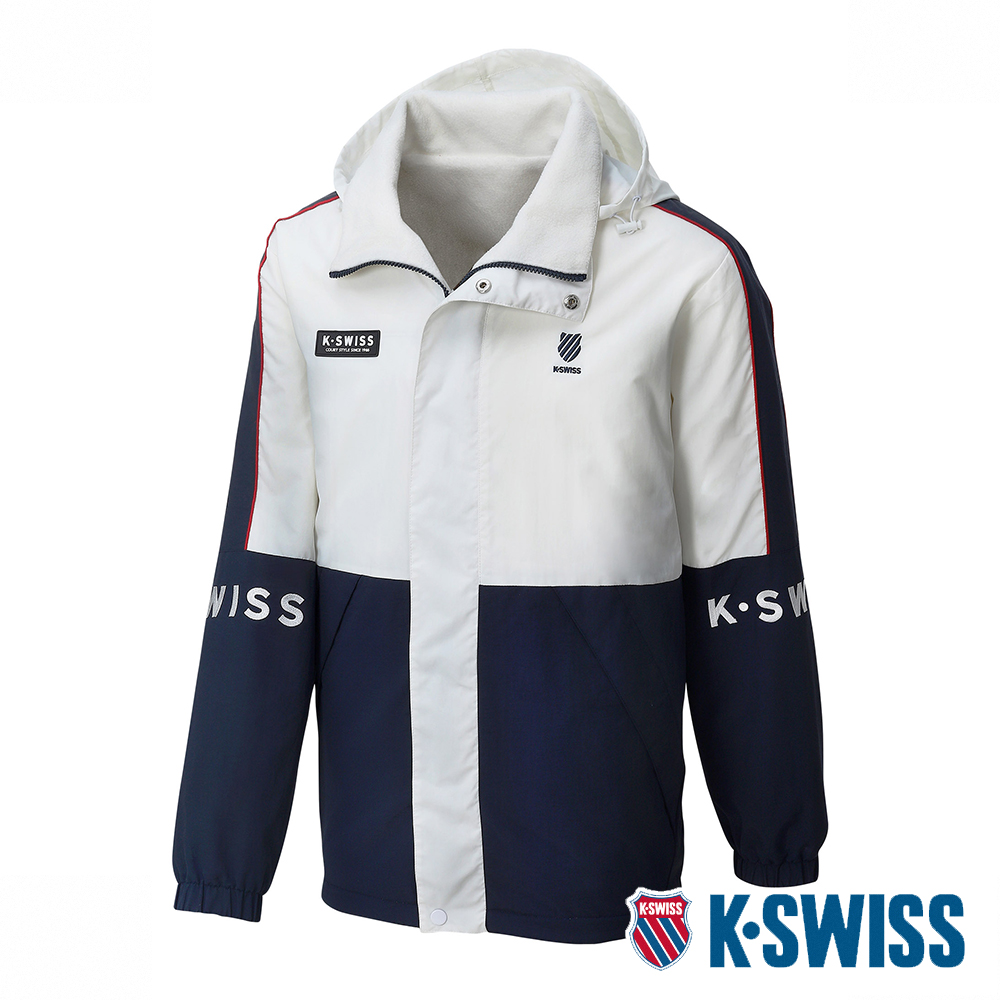 K-SWISS Reversible Heavy Jacket雙面穿防風外套-女-白/藍