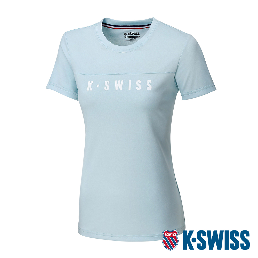 K-SWISS Active Tee涼感排汗T恤-女-淺藍