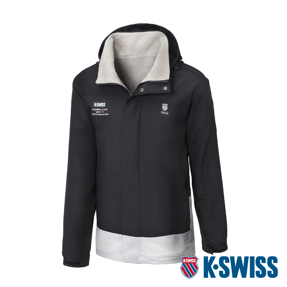 K-SWISS Reversible Jacket雙面穿防風外套-女-黑/米白