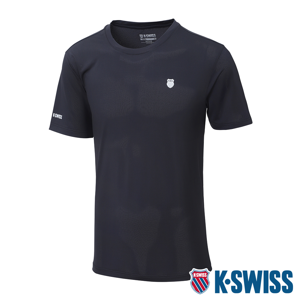 K-SWISS WHL Tee 冰絲運動Ｔ恤-男-黑