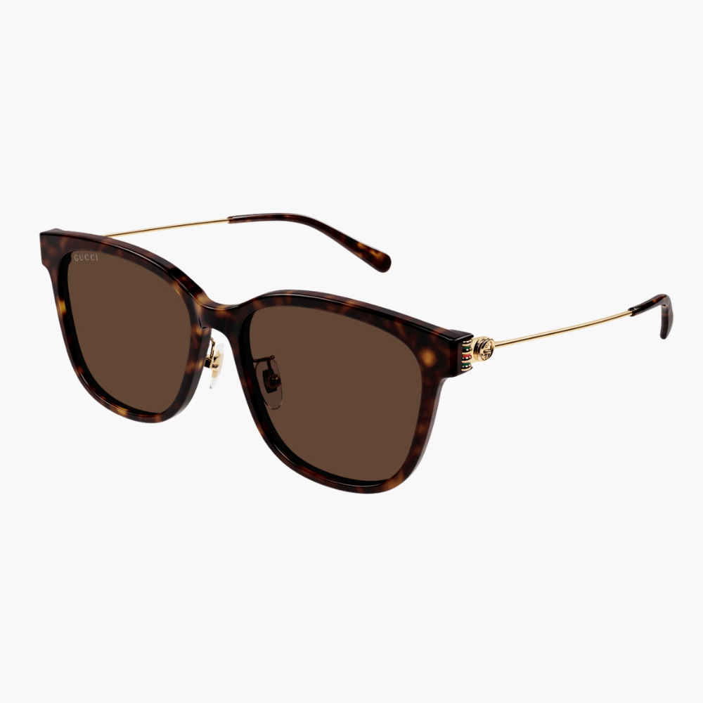 【GUCCI 古馳】方形金屬太陽眼鏡(GG1884SK-002 GG LOGO 系列)