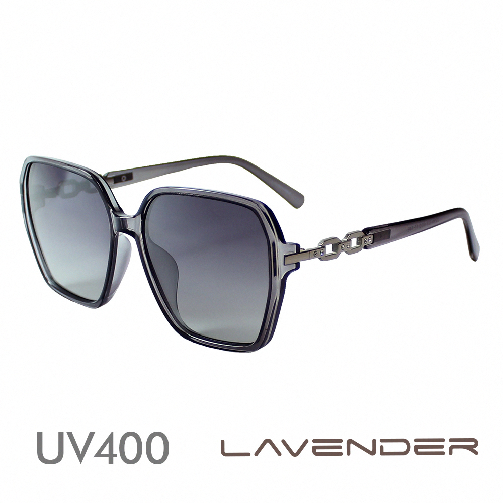 Lavender偏光太陽眼鏡 網紅混框 晶透灰 2294 C3