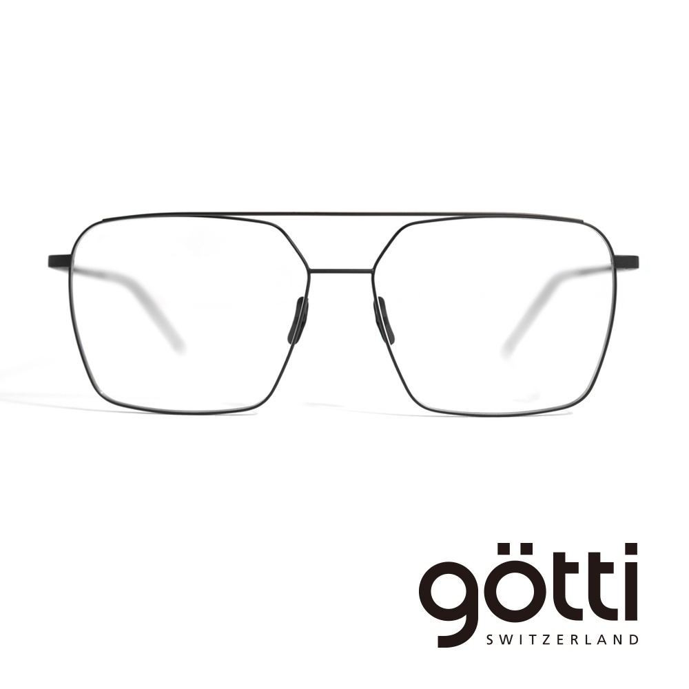 【Götti】瑞士Götti Switzerland 方形設計雙樑平光眼鏡(- DOGA)