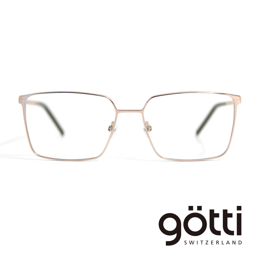 【Götti】瑞士Götti Switzerland 極簡日常金屬方框平光眼鏡(- JAMES)