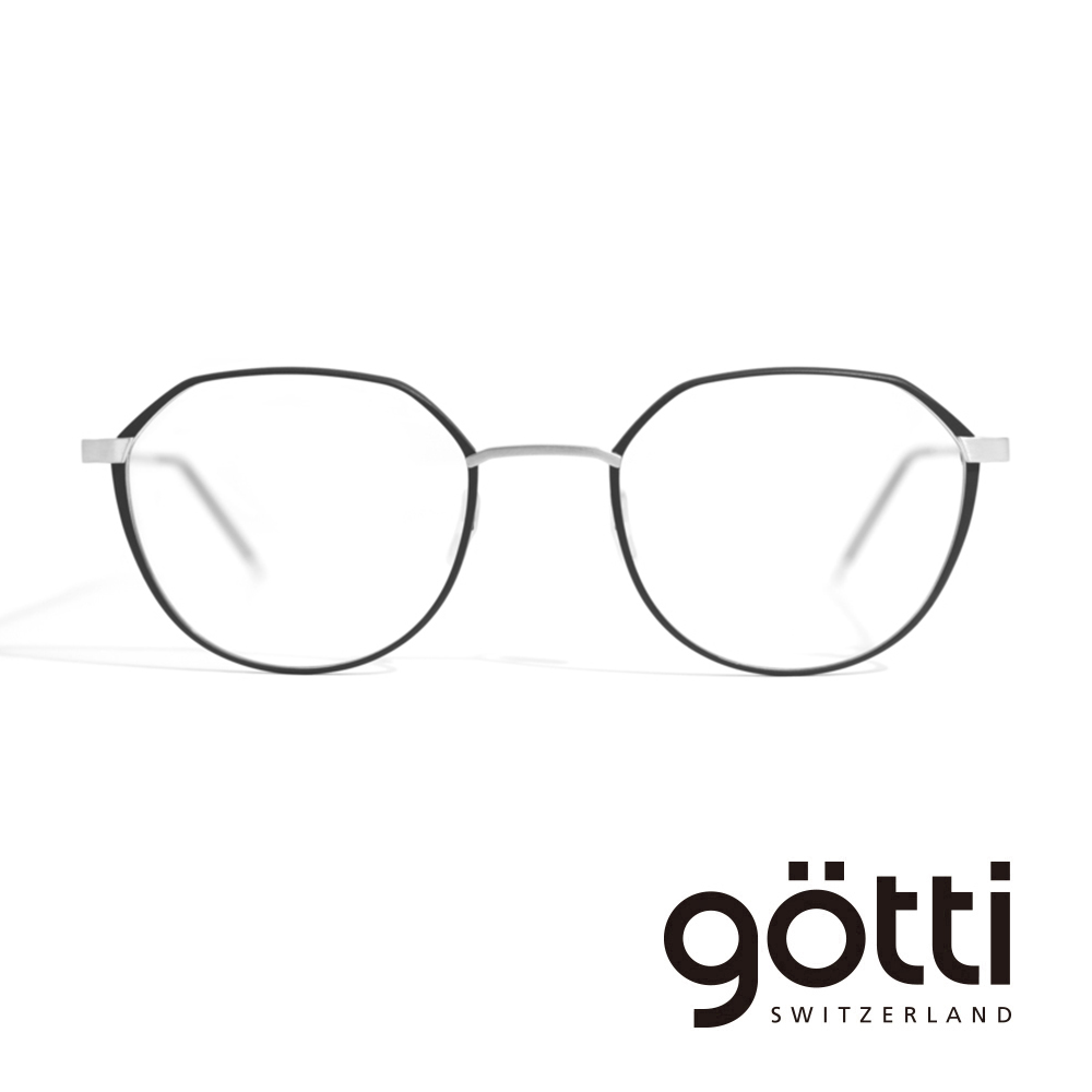 【Götti】瑞士Götti Switzerland 率性小圓雙色平光眼鏡(- LUINI)