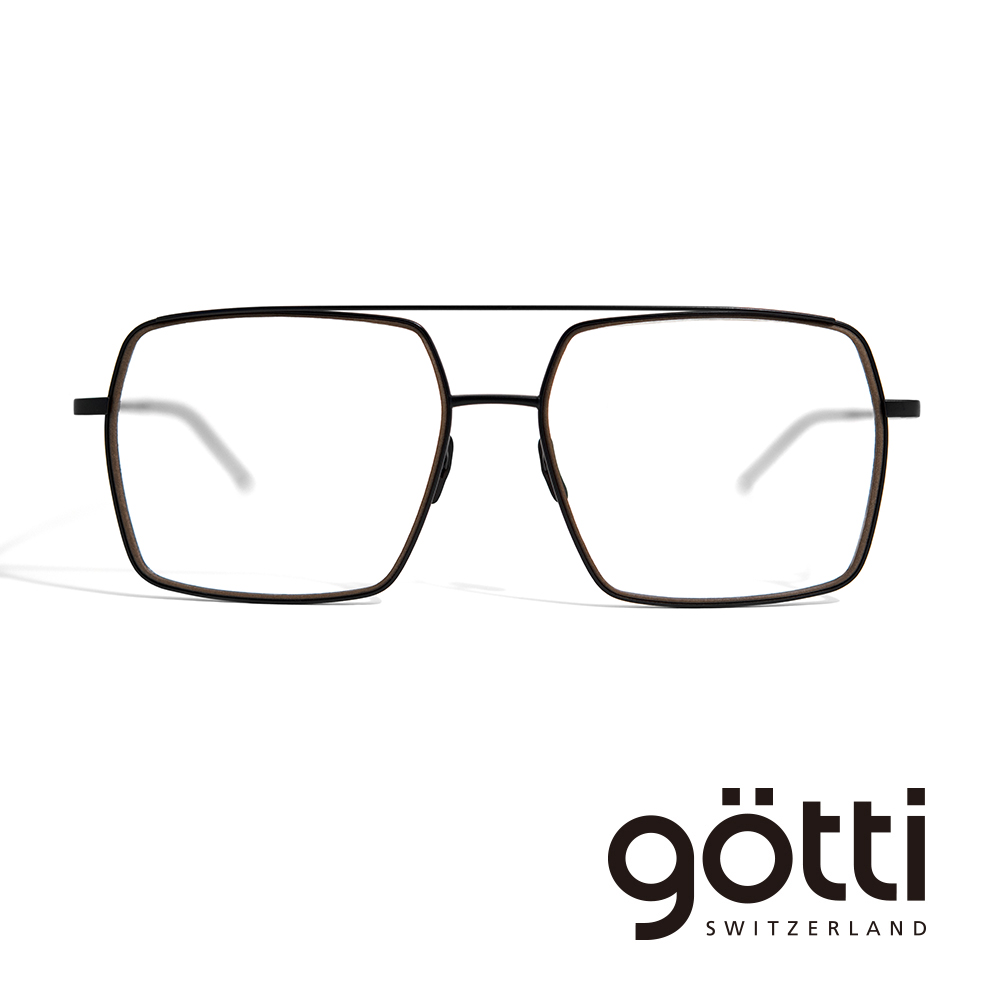 【Götti】瑞士GöttiSwitzerland 大方框設計雙樑平光眼鏡(- DRAKE)