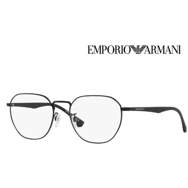 EMPORIO ARMANI 亞曼尼 時尚複合輕量光學眼鏡 EA1128D 3001 霧黑 公司貨