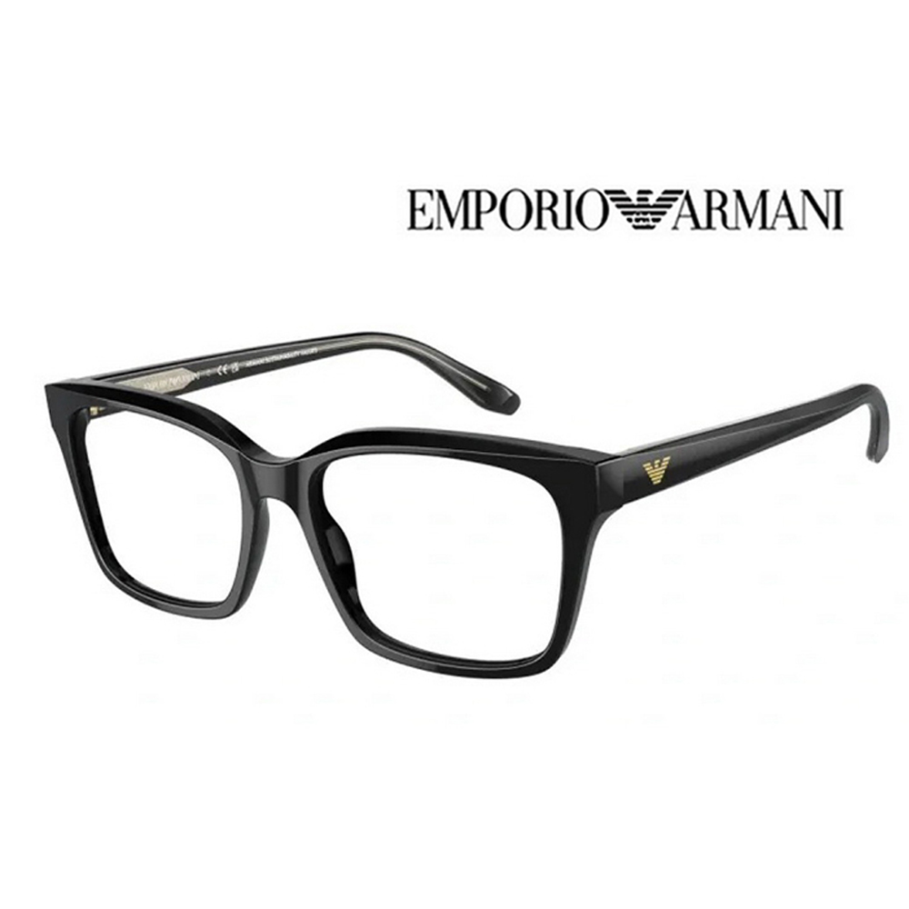 EMPORIO ARMANI 亞曼尼 亞洲版 個性方框光學眼鏡 EA3219F 5017 黑 公司貨
