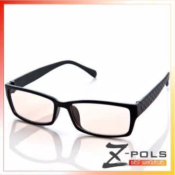視鼎Z-POLS 經典質感黑(韓流格紋圖騰) 專業抗藍光眼鏡
