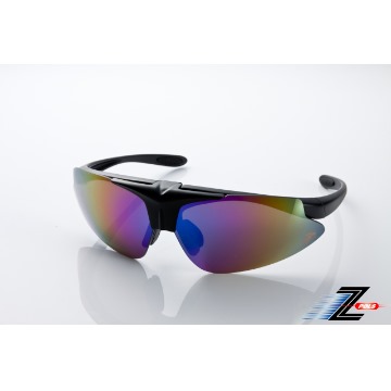 【視鼎Z-POLS】專業可掀 可配度設計 限量運動眼鏡！頂級七彩電鍍PC-UV4鏡片，送原廠盒！(霧面黑