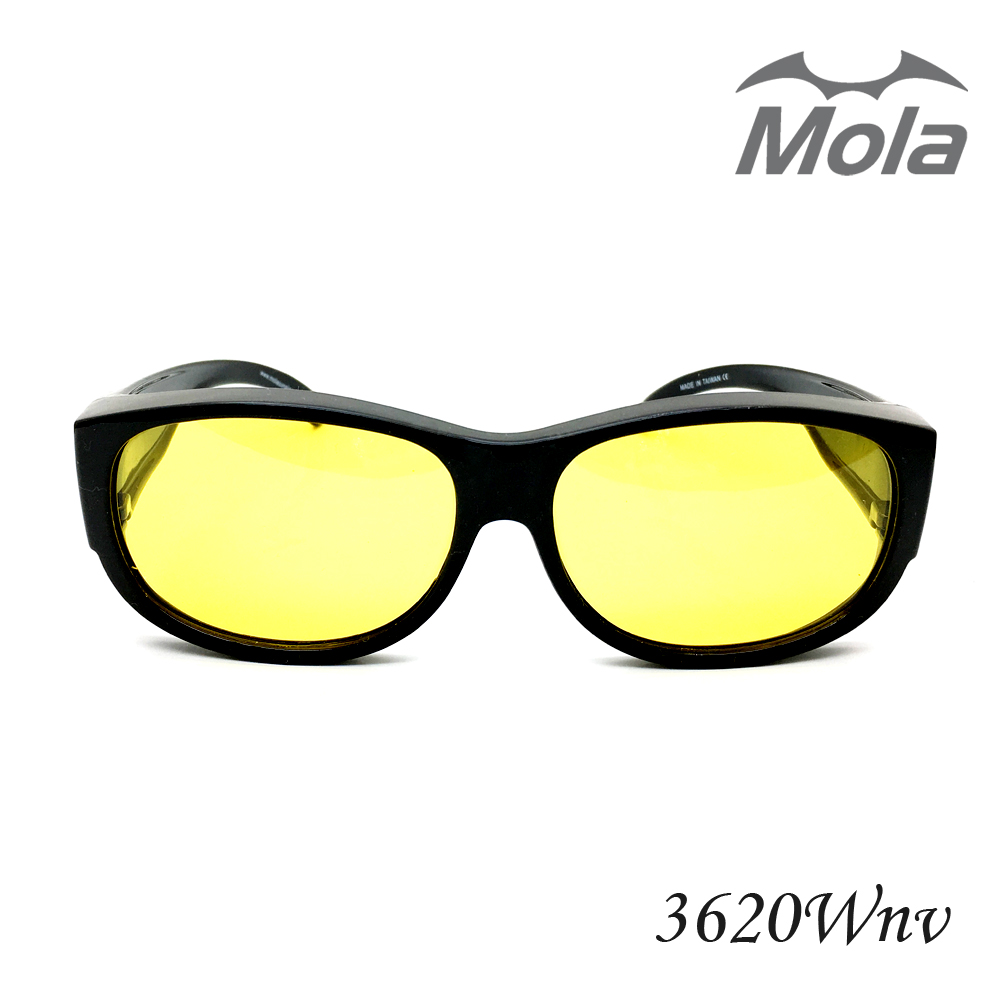 MOLA摩拉偏光夜視眼鏡 近視眼鏡可戴 雨天 夜晚 霧天 陰天 晚上 開車-3620Wnv