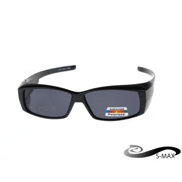 加寬型可包覆近視眼鏡於內 【S-MAX代理品牌】 UV400太陽眼鏡 抗炫光 抗反射光PC級Polarized鏡片