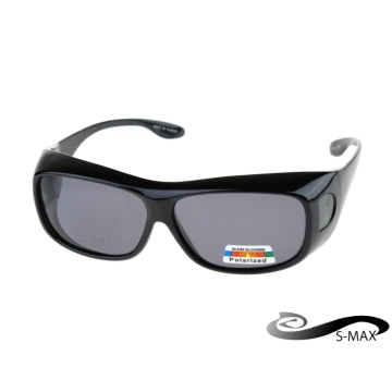 可包覆近視眼鏡於內 【S-MAX代理品牌】 UV400包覆式偏光太陽眼鏡 採用頂級PC級Polarized鏡片