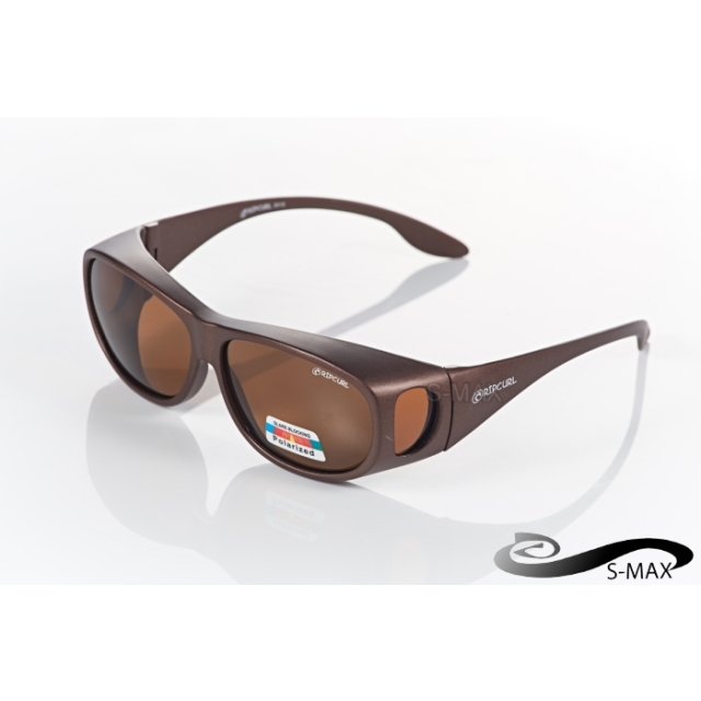 【S-MAX專業代理】New 年度新款 近視也能戴 成人寬大包覆 Polarized偏光運動包覆眼鏡 (消光茶款)