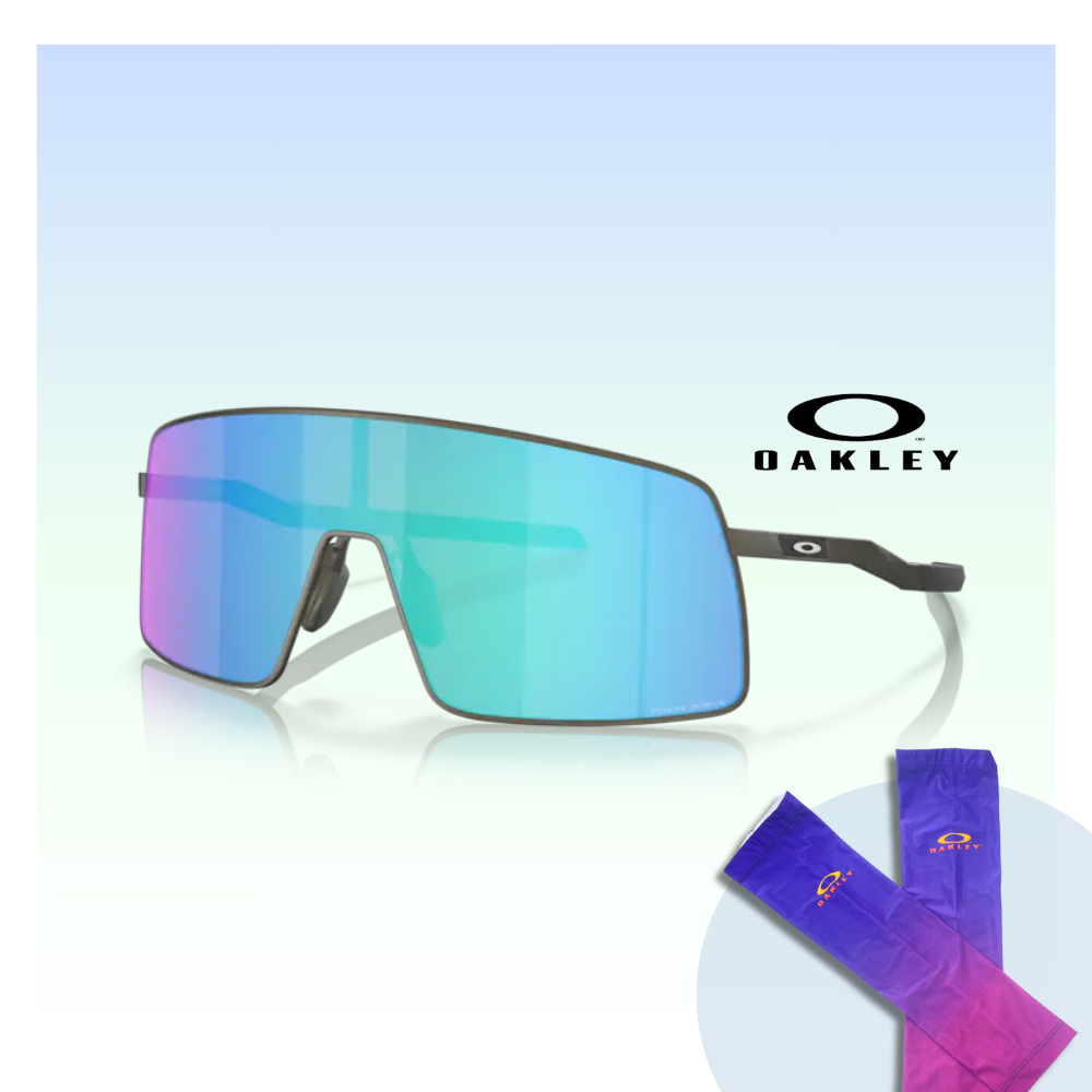 【Oakley】Sutro ti 鈦金屬太陽眼鏡(OO6013-04 Prizm sapphire 鏡片)