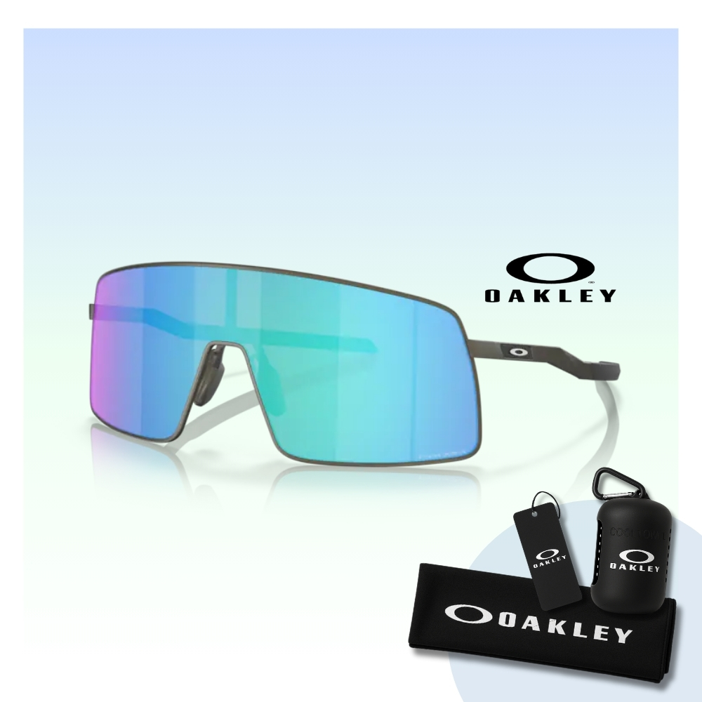 【Oakley】Sutro ti 鈦金屬太陽眼鏡(OO6013-04 Prizm sapphire 鏡片)