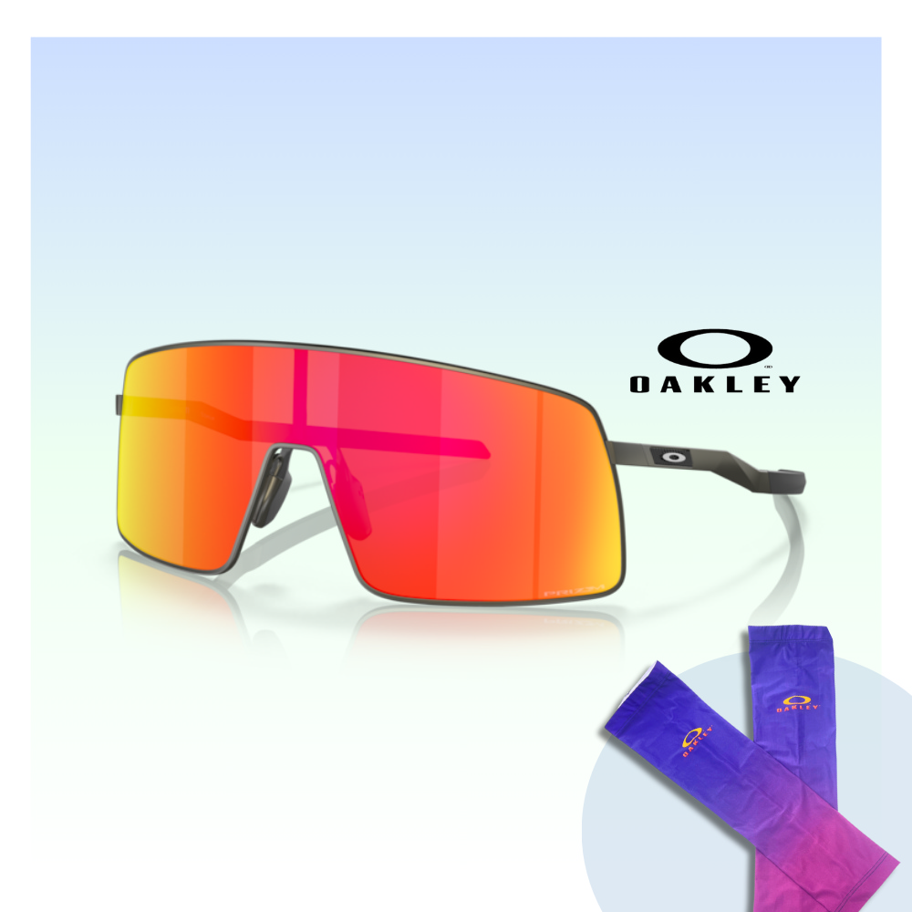 【Oakley】Sutro ti 鈦金屬太陽眼鏡(OO6013-02 Prizm ruby 鏡片)