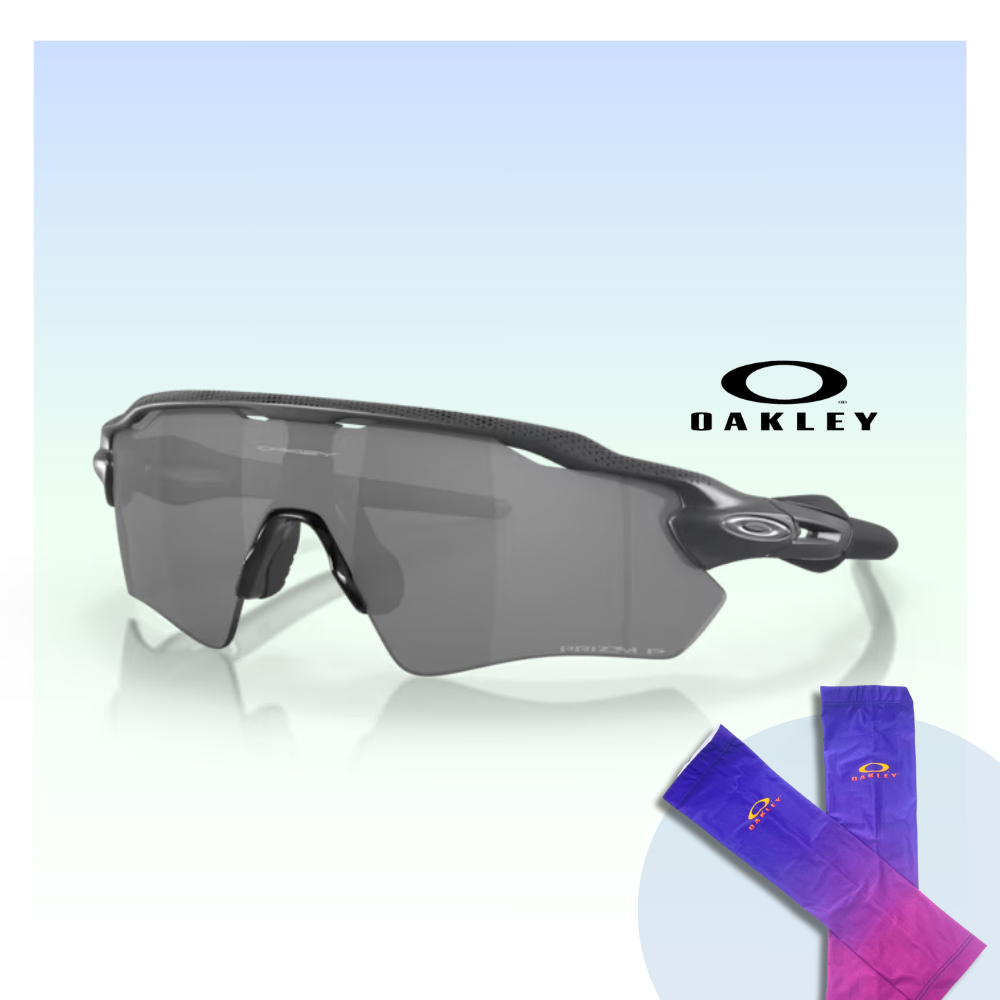 【Oakley】Radar ev path 運動偏光太陽眼鏡(OO9208-D3 Prizm black 偏光鏡片)