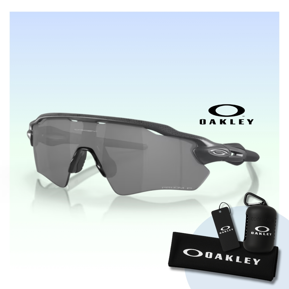 【Oakley】Radar ev path 運動偏光太陽眼鏡(OO9208-D3 Prizm black 偏光鏡片)