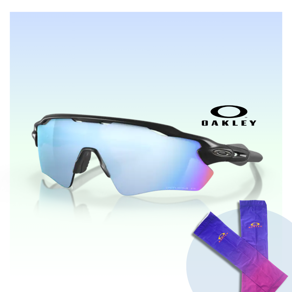 【Oakley】Radar ev path 深水運動偏光太陽眼鏡(OO9208-55 Prizm deep water 偏光鏡片)