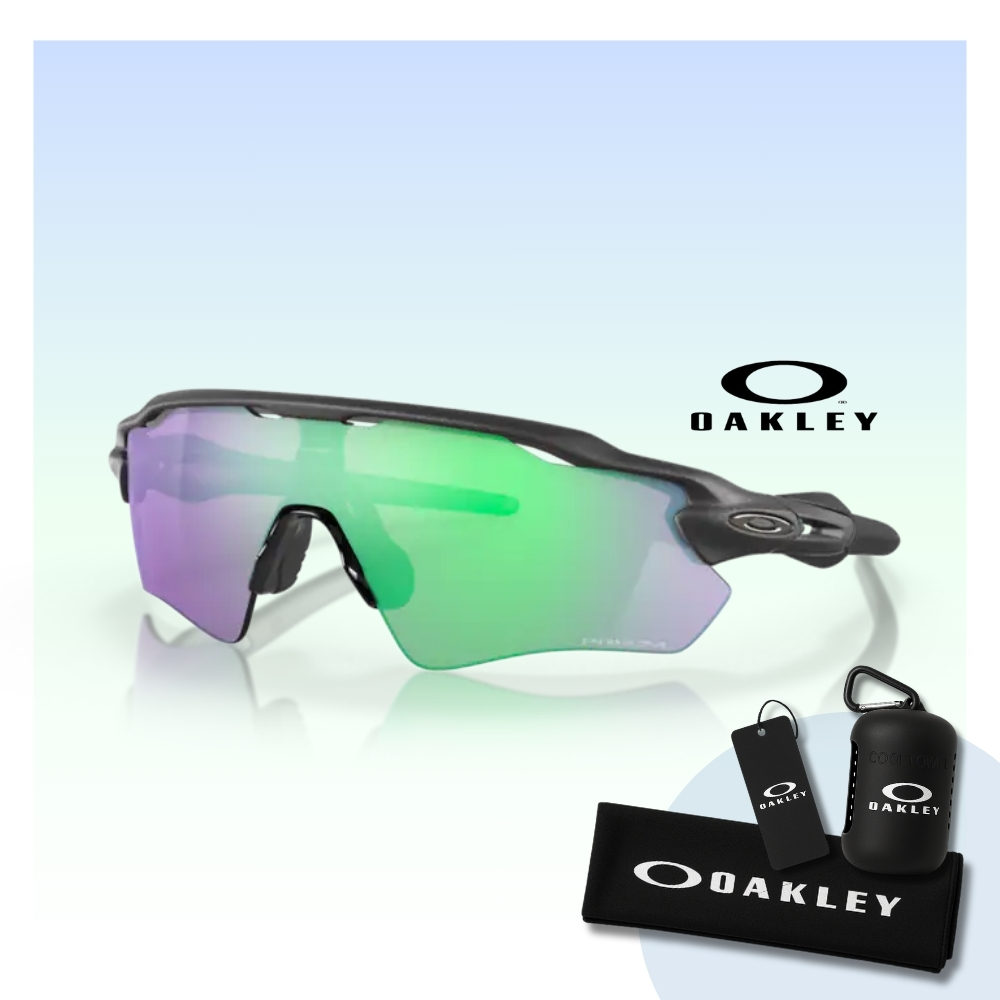 【Oakley】Radar ev path 公路運動太陽眼鏡(OO9208-A1 Prizm road jade鏡片)
