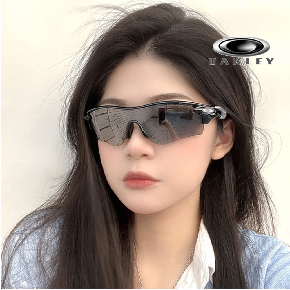 【OAKLEY】奧克利 RADARLOCK 亞洲版 運動包覆太陽眼鏡 OO9206 41 黑框水銀譜銳智鏡片 公司貨