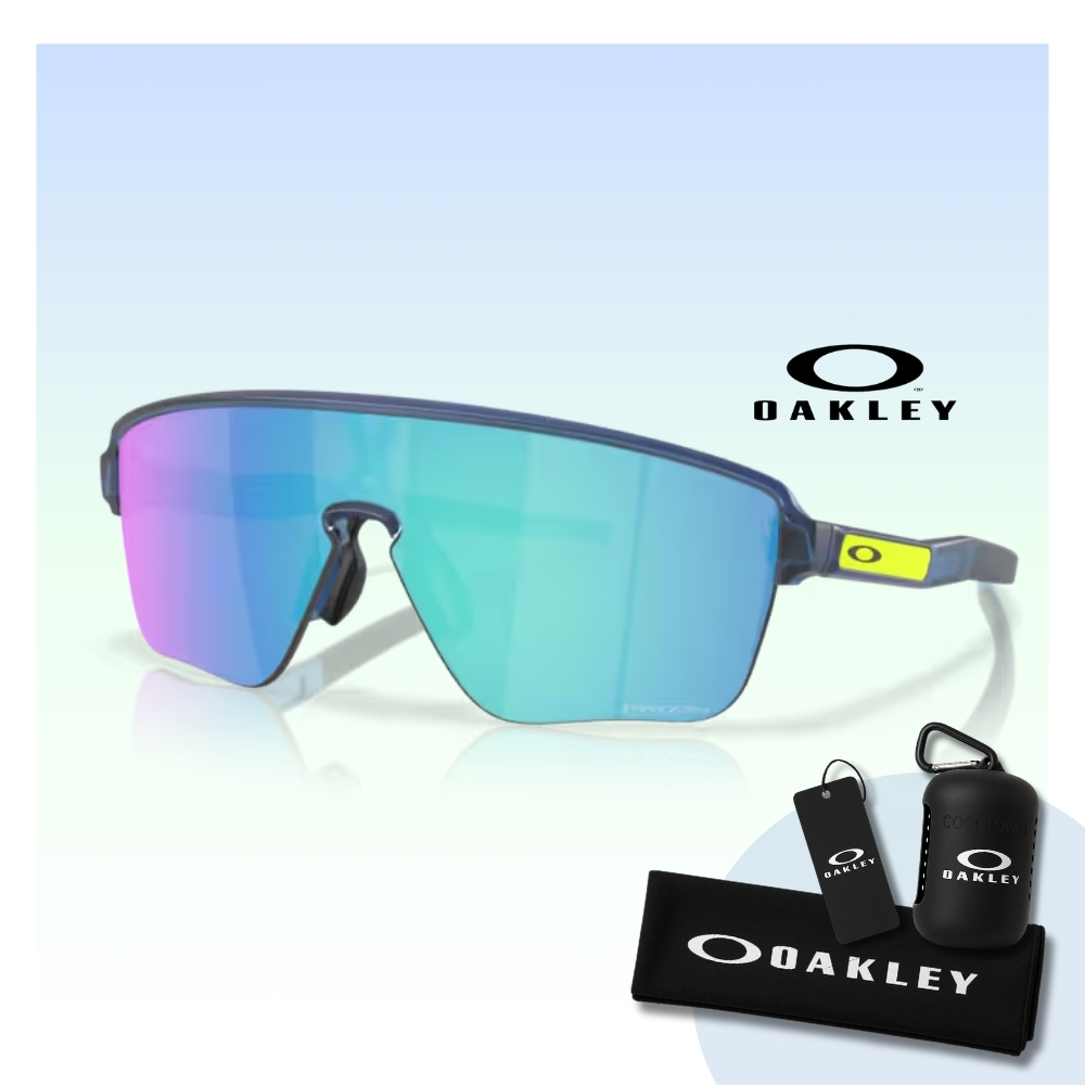 【Oakley】Corridor SQ 運動太陽眼鏡(OO9415-02 Prizm Sapphire 鏡片)