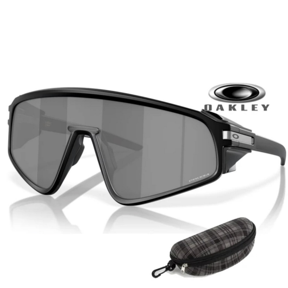 【OAKLEY】奧克利 Latch panel 時尚輕包覆太陽眼鏡 OO9404 01 霧黑框Prizm深灰水銀鍍膜 公司貨