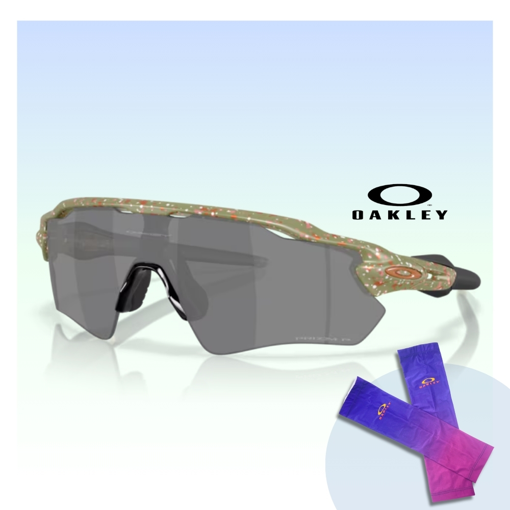【Oakley】Radar ev path 運動偏光太陽眼鏡(OO9208-G1 Prizm Black Polarized 鏡片)