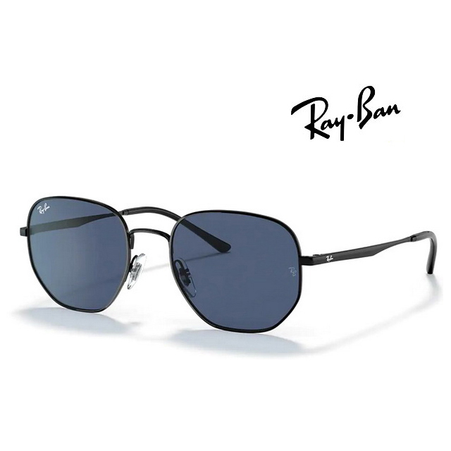 RAY BAN 雷朋 適合小臉 時尚太陽眼鏡 RB3682 002/80 51mm 黑框藍灰鏡片 公司貨