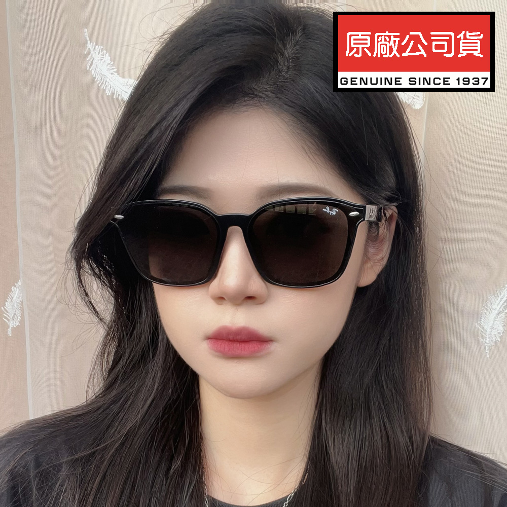 RAY BAN 雷朋 亞洲版 時尚方款偏光太陽眼鏡 RB4392D 601/9A 黑框墨綠偏光鏡片 公司貨