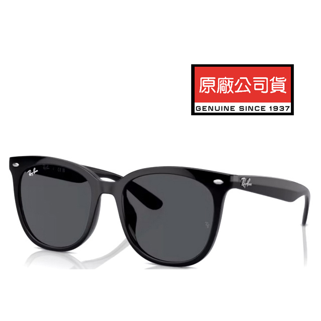 RAY BAN 雷朋 亞洲版 時尚太陽眼鏡 舒適加高鼻翼 RB4379D 601/87 黑框深灰鏡片 公司貨