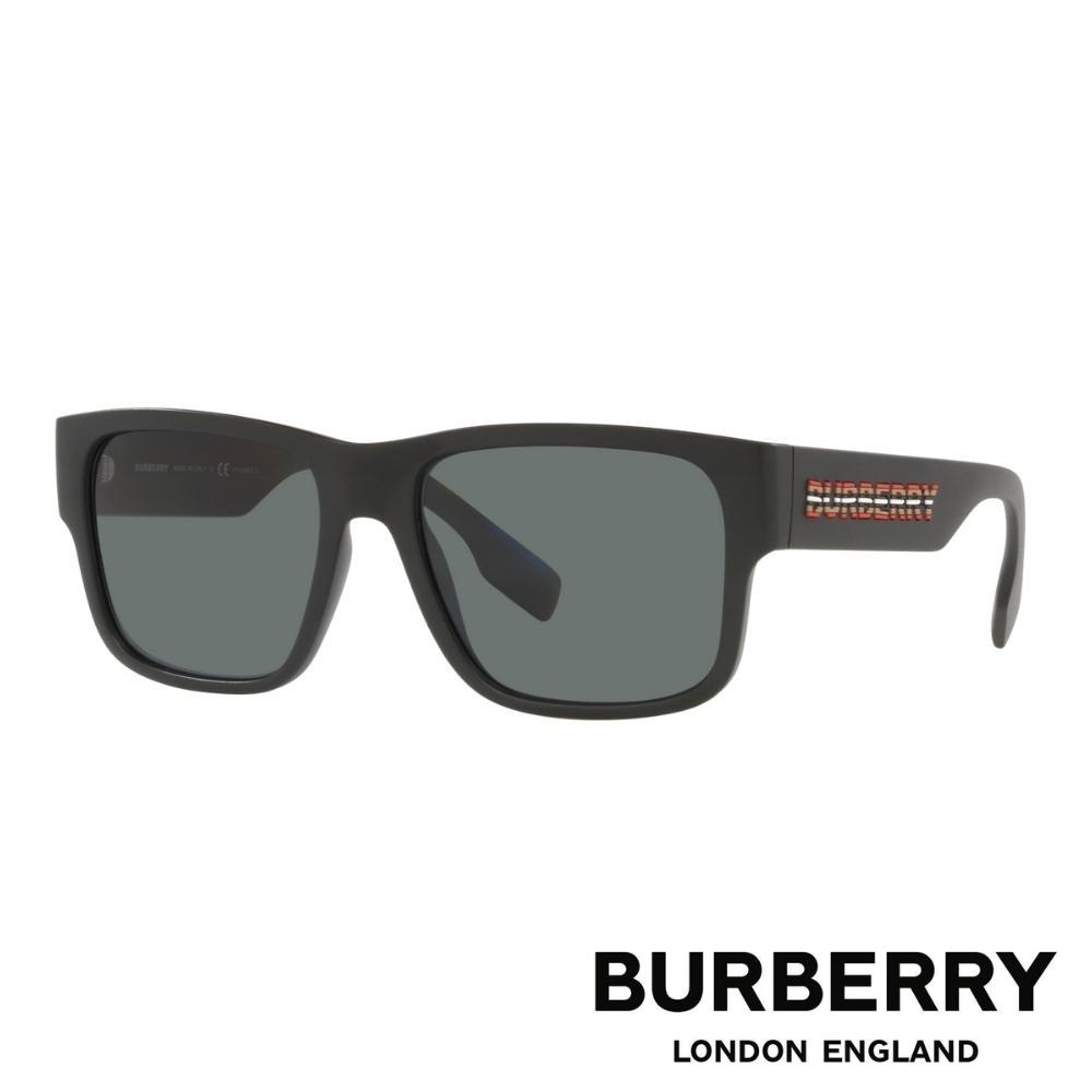 【BURBERRY 巴寶莉】膠框大logo太陽眼鏡(BE4358-346481 57mm)